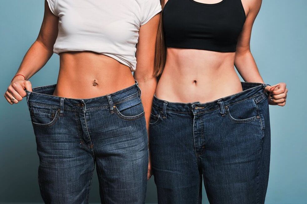 The girls lost weight in a month with diet and exercise