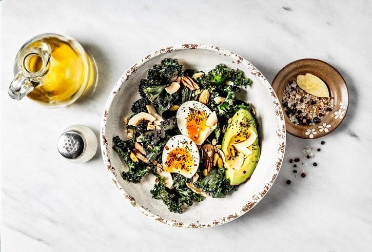 diet menu with eggs