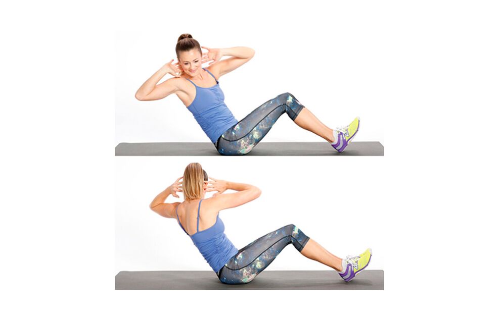 Lifting the body by turning against excess weight from the side