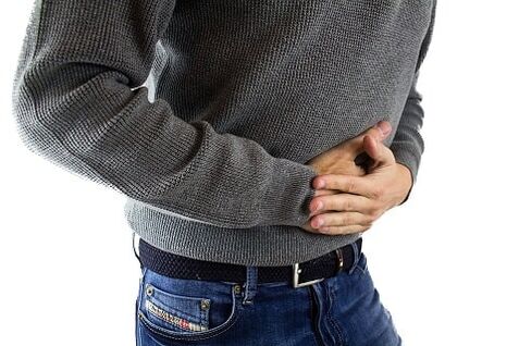 the man has symptoms of gastritis